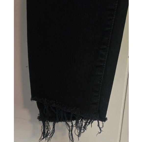 Mother Black Stunner Zip Ankle Step Fray Ladies Skinny Jeans Size 25 - Picture 10 of 13